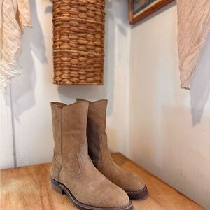Tan Vulcan Suede Western Boots